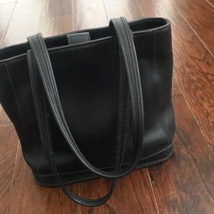 Coach Black Leather Bucket Bag